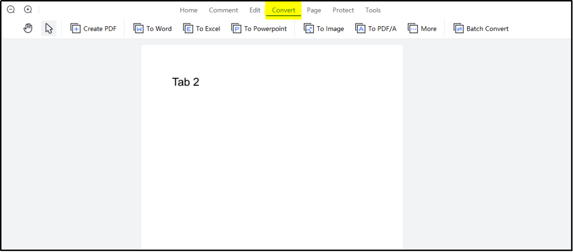convert option in pdnob pdf editor