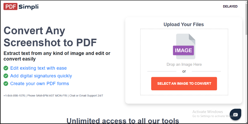 convert screenshots to PDF with PDFSimpli