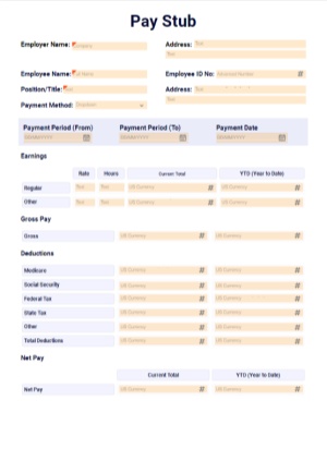 create adp pay stub with template