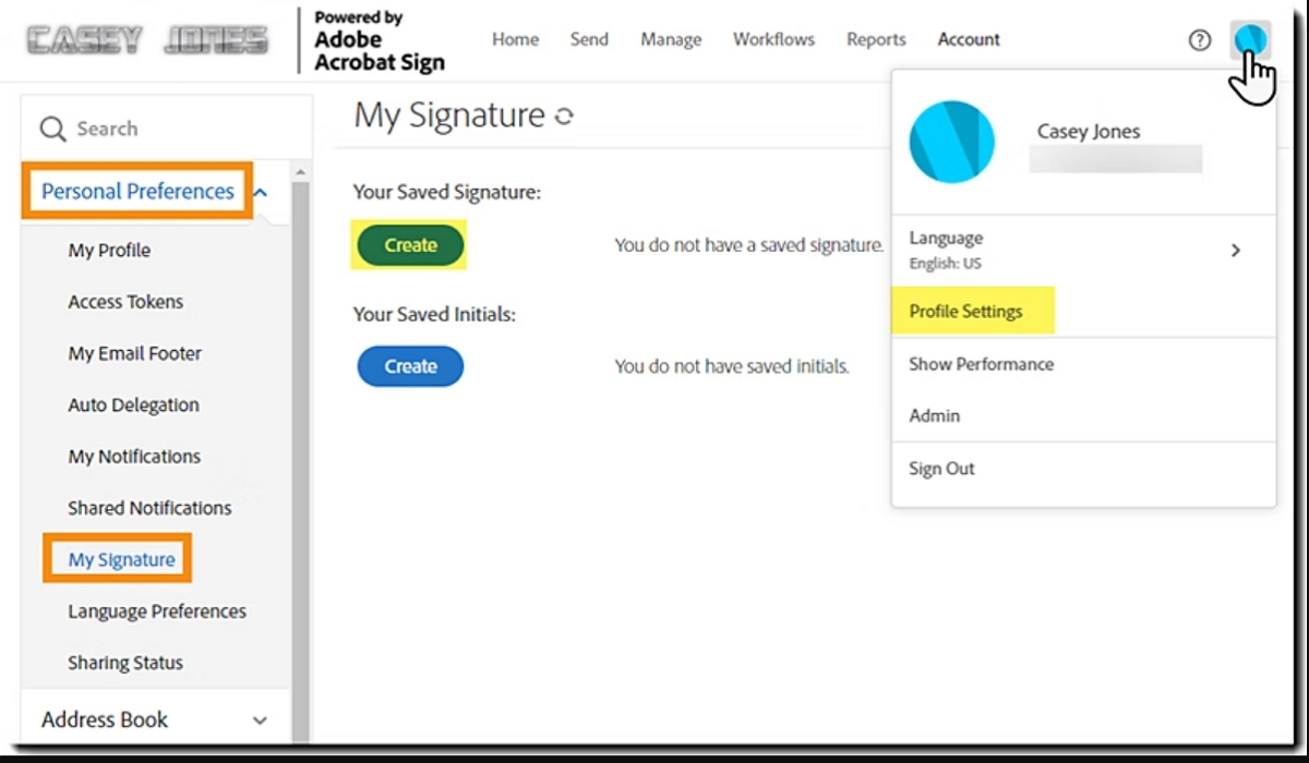 how to create a signature in pdf using adobe