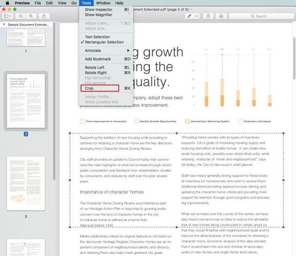 Crop Pdf on Mac
