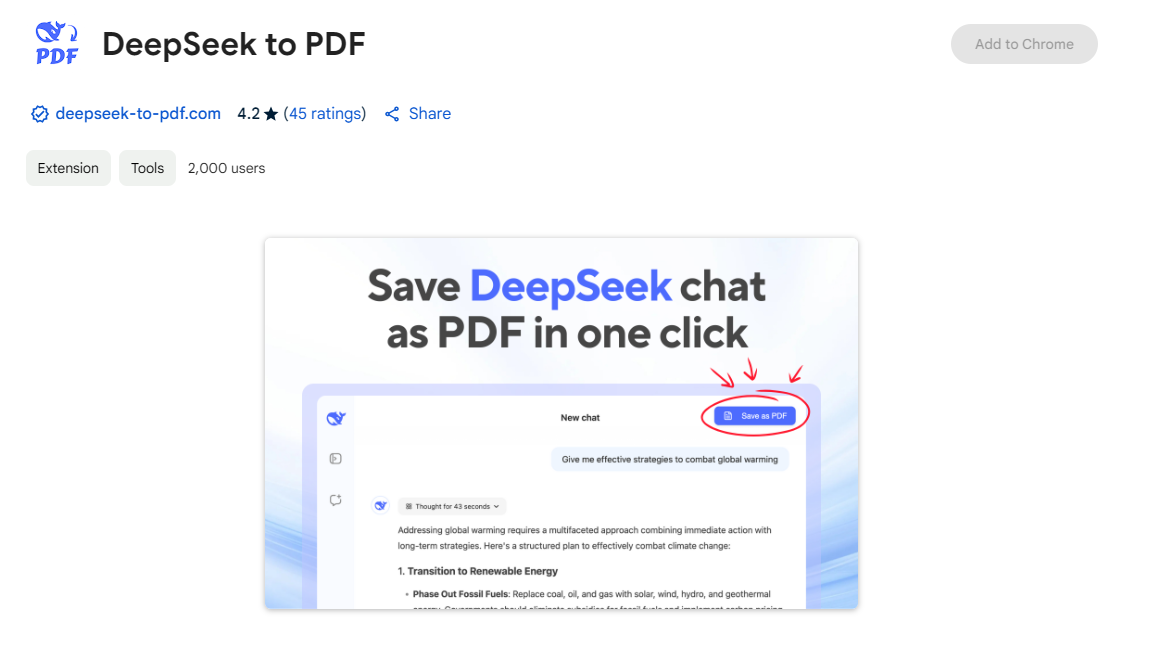 deepseek to pdf chrome extension 