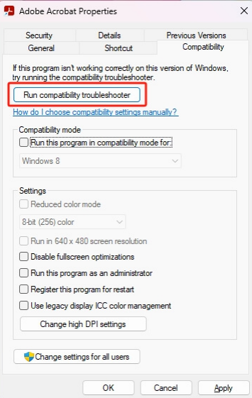 disable adobe compatibility mode