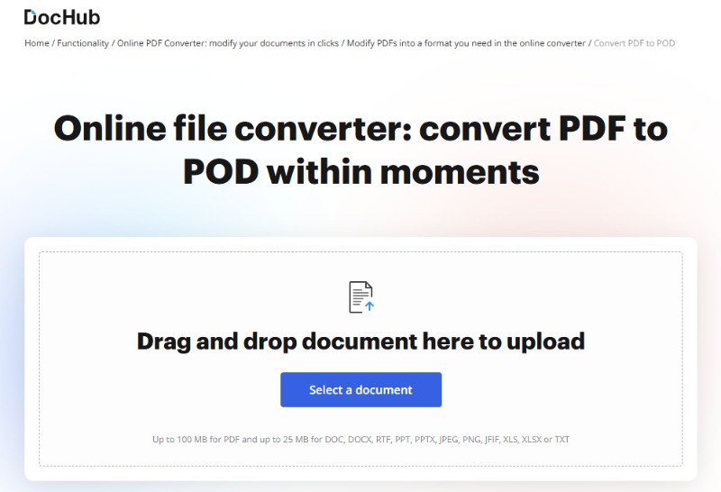 dochub pdf to pod