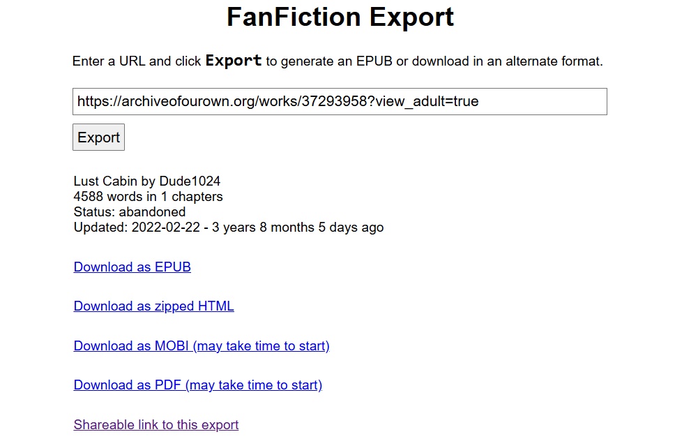 download from ao3 to epub kindle pdf