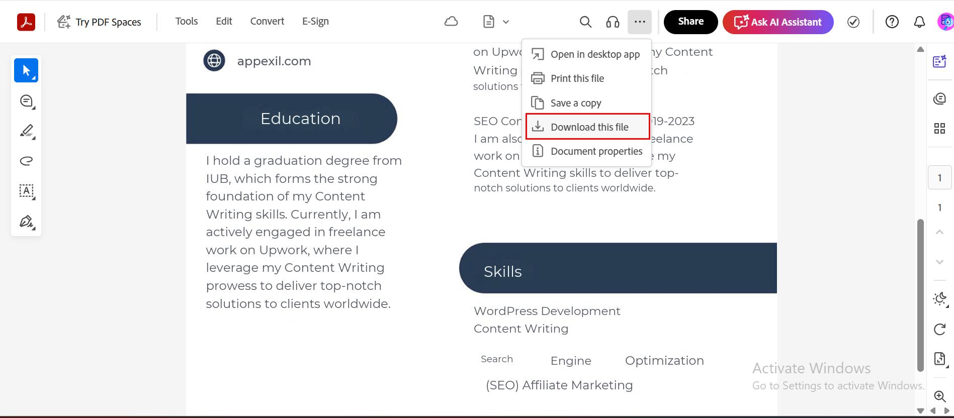 download the updated pdf file