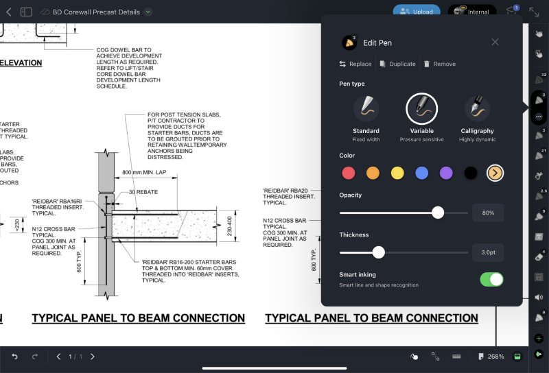 drawboard style setting