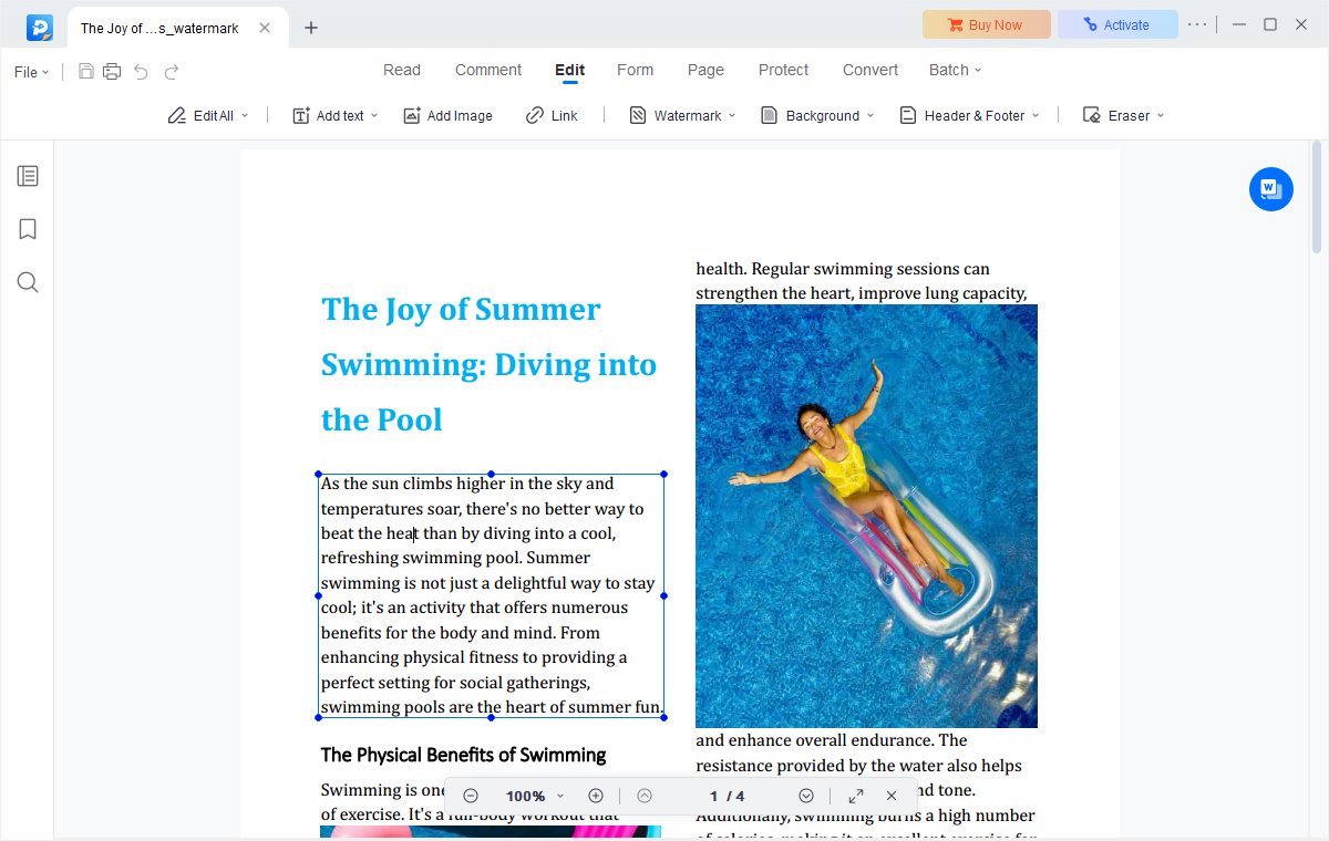 easeus pdf editor編輯PDF