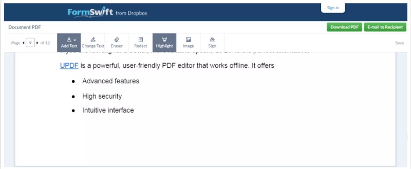 edit pdf with formswift