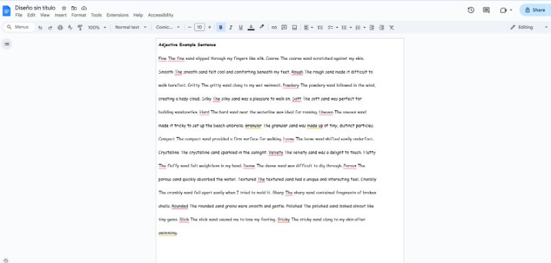  edit text using google doc