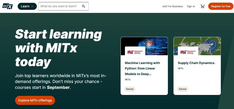 edx websites like khan academy for college students