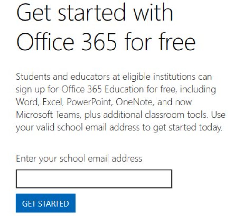 enter your ms office academic email