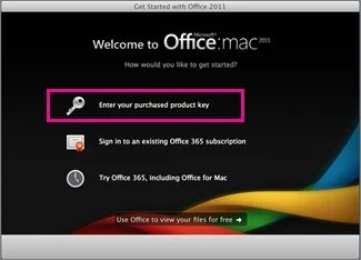 ingresa la clave de producto para office 2011