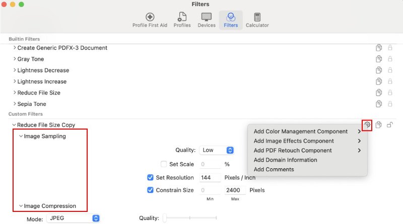 expand custom filter