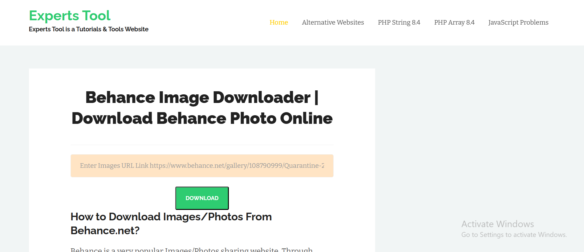 experts tool behance downloader