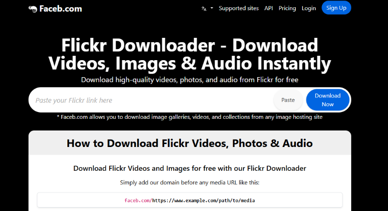 faceb flickr image downloader