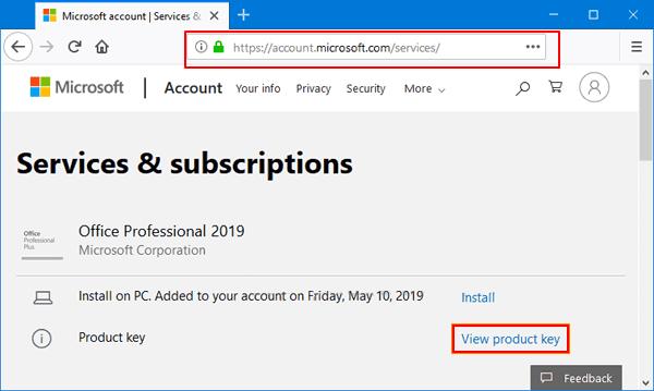 find microsoft office product key