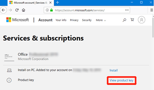 find ms office 2019 product key