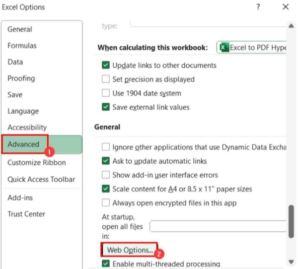 fix excel to pdf hyperlinks not working