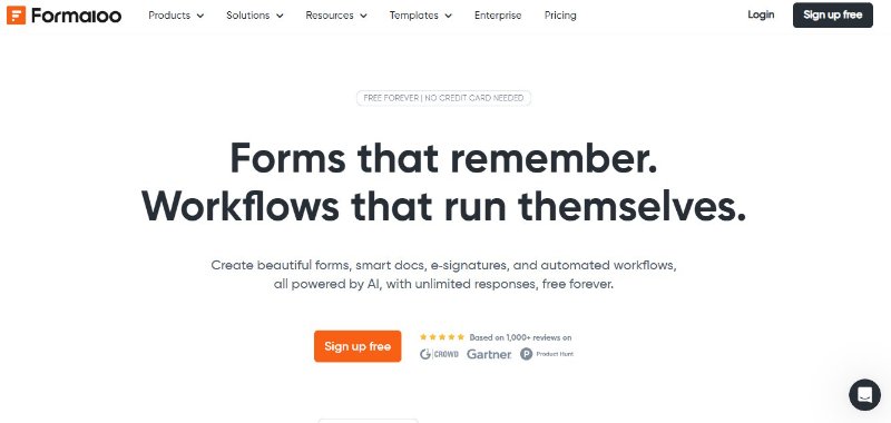 formaloo jotform alternative free