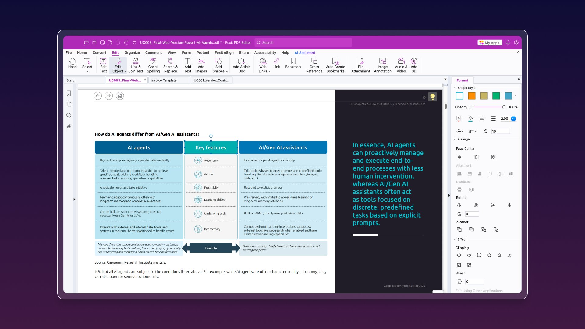 speed of foxit pdf editor