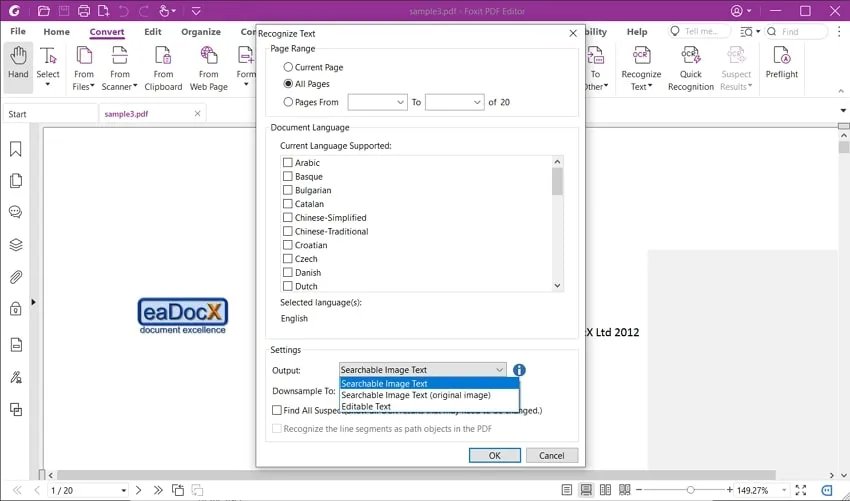 scan pdf in foxit