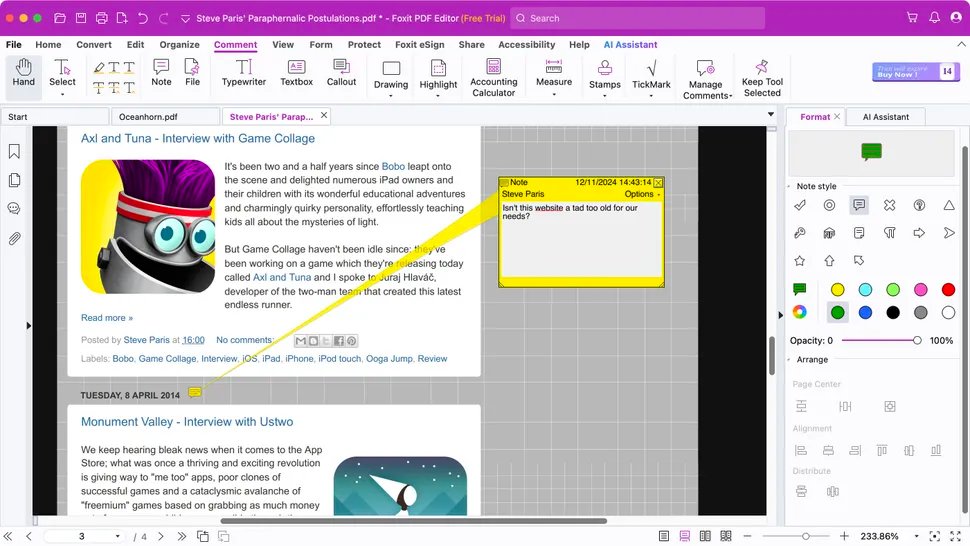 online collaboration of foxit pdf editor