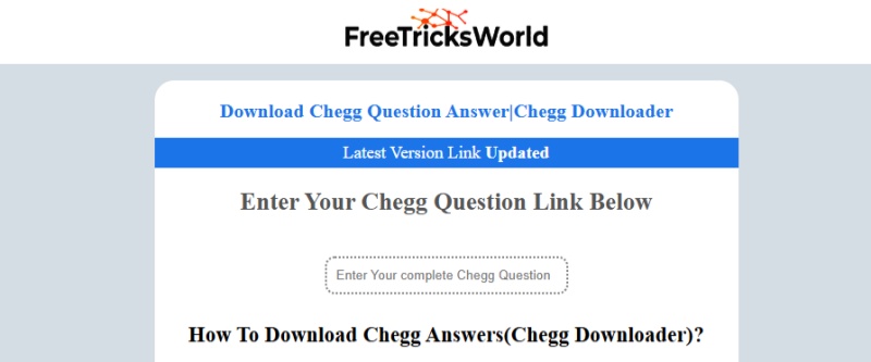 freetricksworld chegg downloader