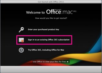 comienza office 2011 mac