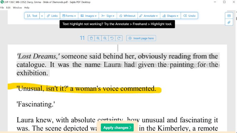 highlight not working