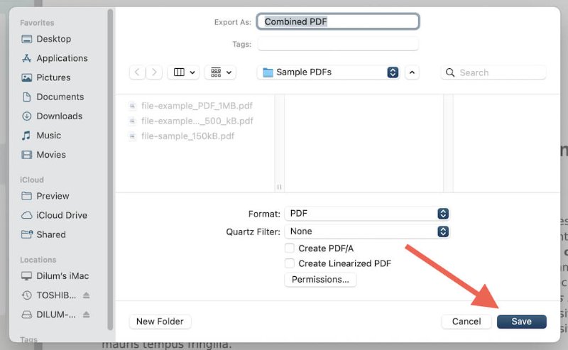 how to combine pdfs on mac