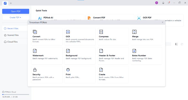 how to combine pdfs via Tenorshare PDNob step 2