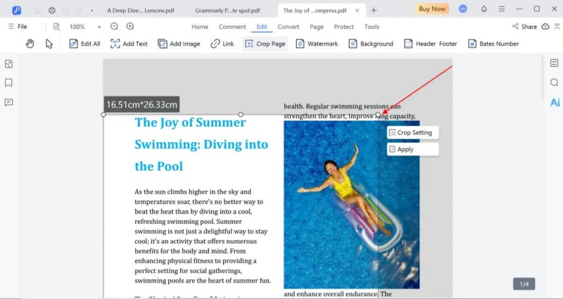 how to crop pdf with pdnob step 1