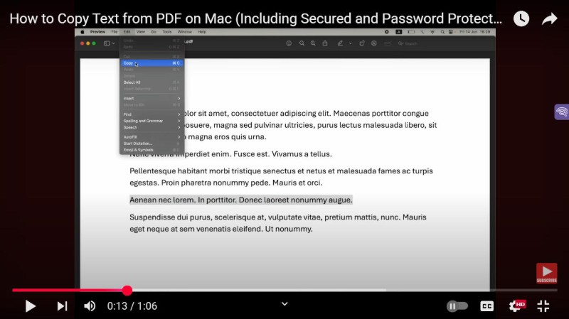 how to cut and paste a pdf file on a mac step 1