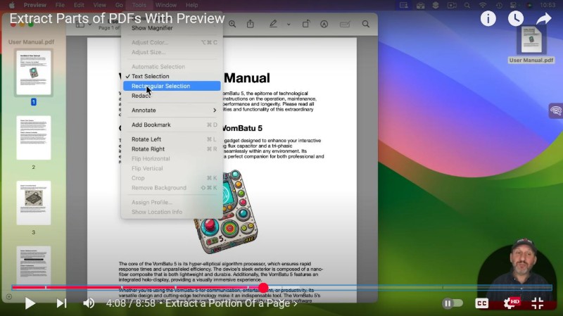 how to cut and paste a pdf file on a mac step 2