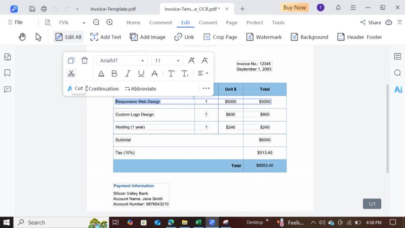 how to cut and paste a scanned document-step 3