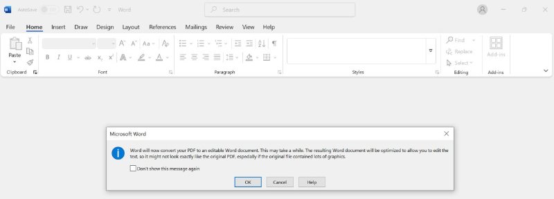 如何在 Microsoft Word 中編輯 PDF 文件（步驟 1）