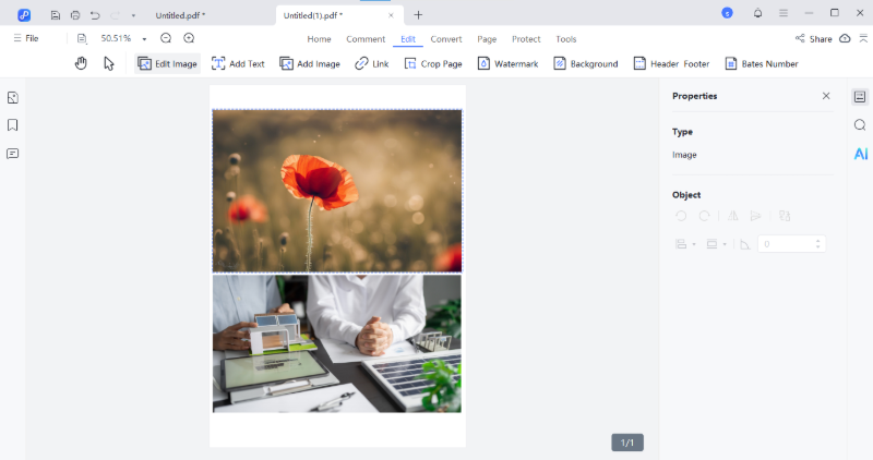how to make a pdf file from pictures via tenorshare pdnob step 2