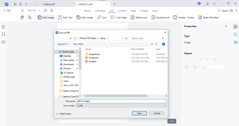 how to make a pdf file from pictures via tenorshare pdnob step 3