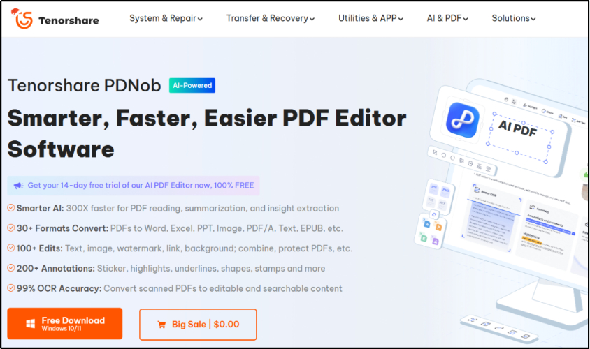 pdnob pdf editor downloading page