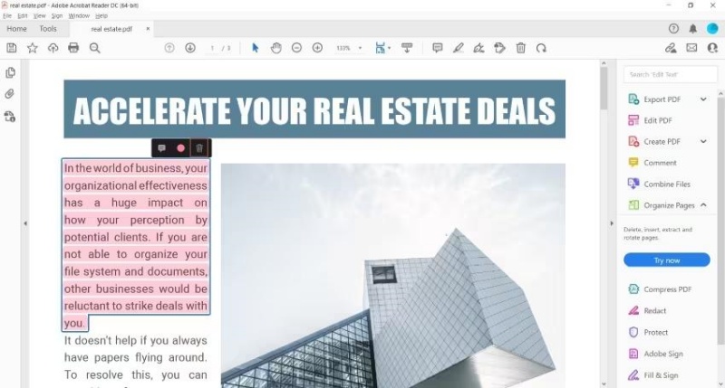 how to remove highlight from pdf in adobe acrobat