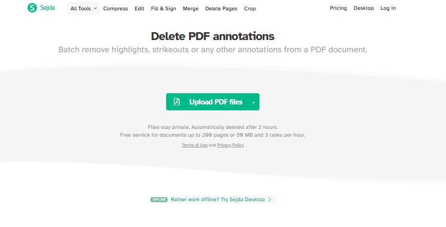 使用線上工具免費刪除 PDF 高亮