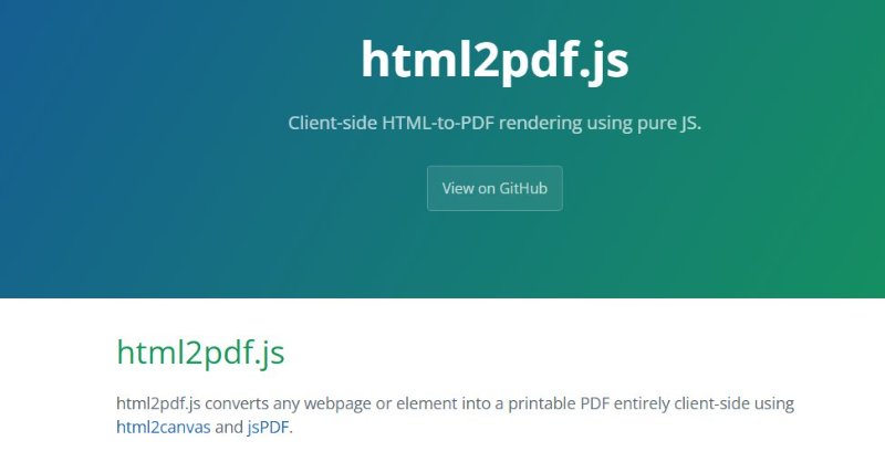 html2pdf js