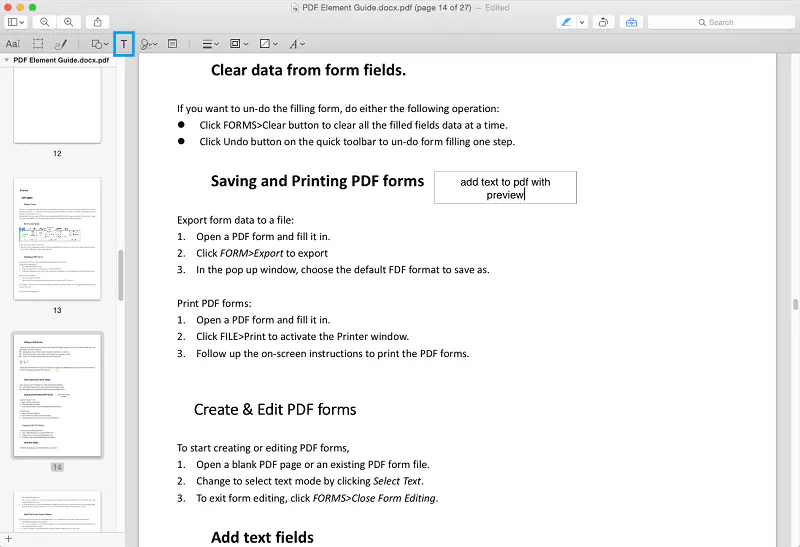 insert text box on pdf free preview