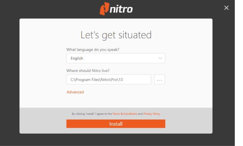 install nitro pdf pro