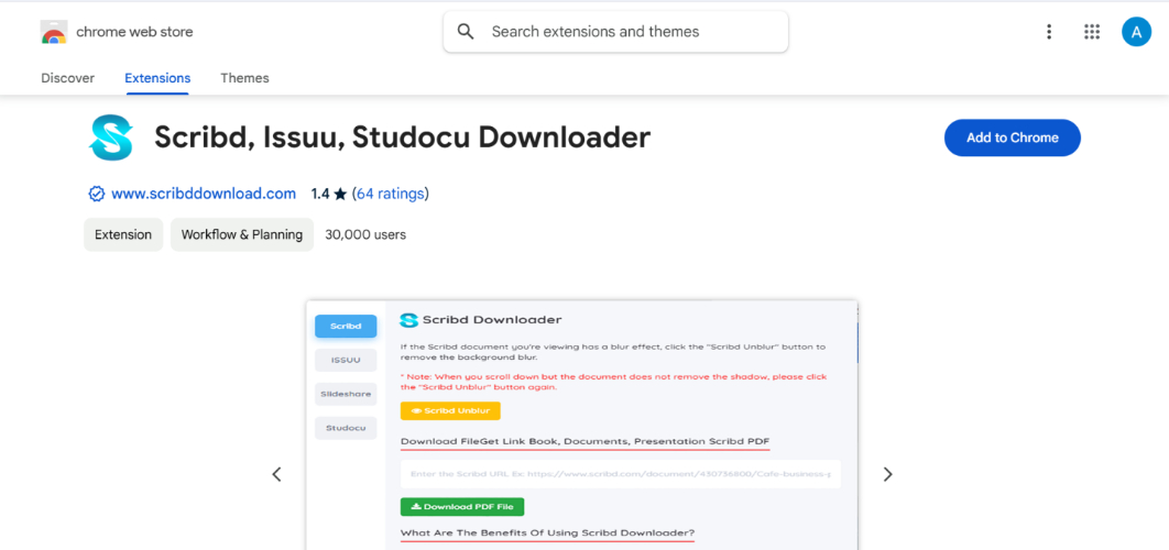 ISSUU downloader extension