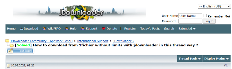 jdownloader 1fichier downloader