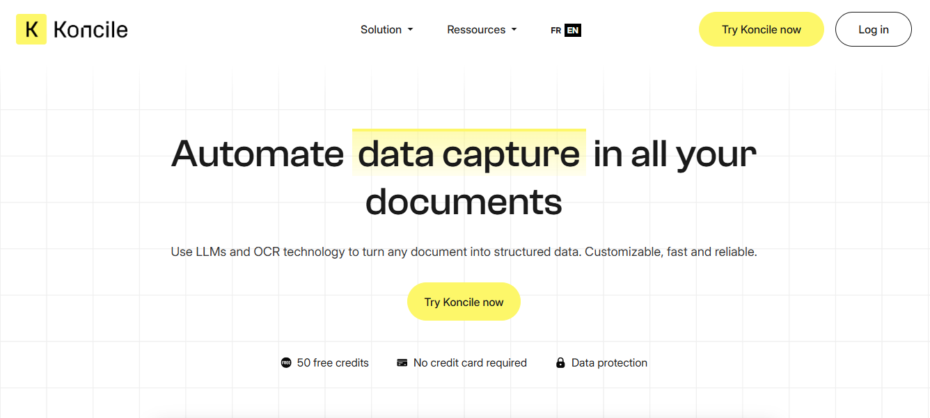 koncile best ocr for invoice processing