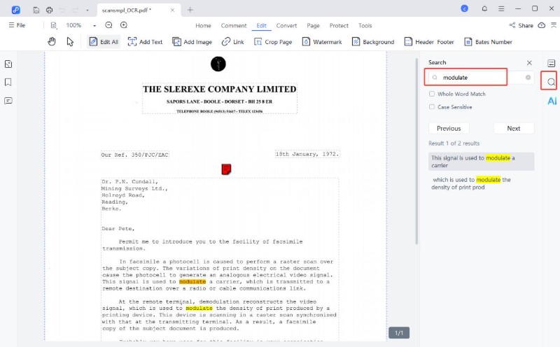  make a pdf searchable pdnob