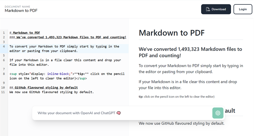 markdown to pdf